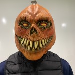 万圣节面具厂家-南瓜恶魔乳胶恐怖