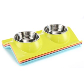 Pet Bowl Manufacturer - OEM Stainless Steel Tilted Double