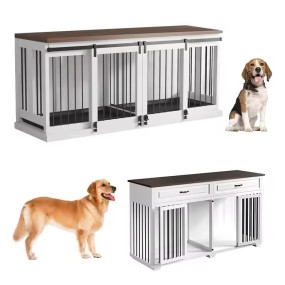 Pet Kennel Factory - Wooden End Table Sliding Door Decorative