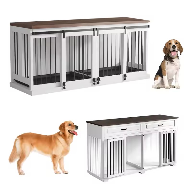 Pet Kennel Factory - Wooden End Table Sliding Door Decorative