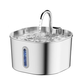 Pet Water Fountain Supplier - 2.2L Stainless Steel Automatic