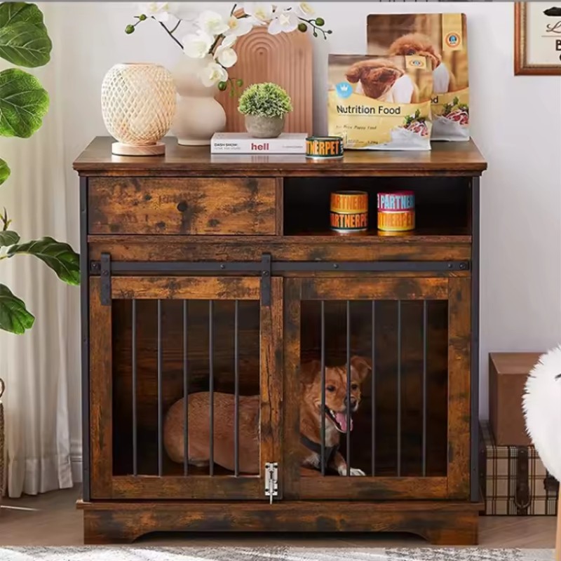 Dog Crate Furniture Supplier - Luxury Solid Wood Storage Drawers
