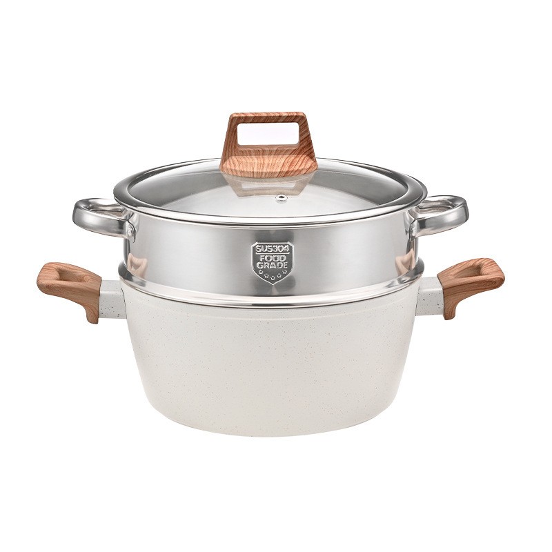 Non Stick Cookware Supplier - 12 Piece Wooden Handle Set