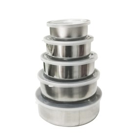Food Storage Jar Supplier - 5pcs Stainless Steel Crisper Set