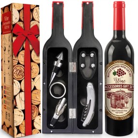Wine Accessory Set Factory - 5-Piece Corkscrew Stopper Pourer