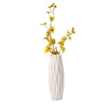 塑料花瓶厂家-北欧白哑光螺旋条纹