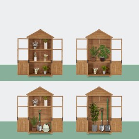 Small Garden House Supplier - Wooden Indoor Plant Accessories Ventilated