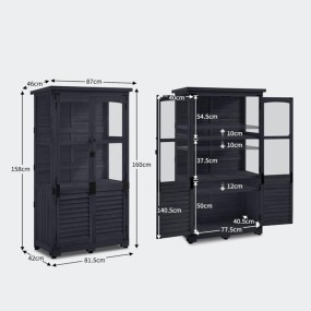 Outdoor Garden Decor Supplier - Plant Stand Wood Crates Greenhouse Bed