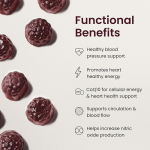 CoQ10 Gummies Supplier - Fresh Grape Seed Beetroot Custom Glass Bottle
