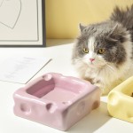 猫碗厂家-草莓抬高粉色倾斜
