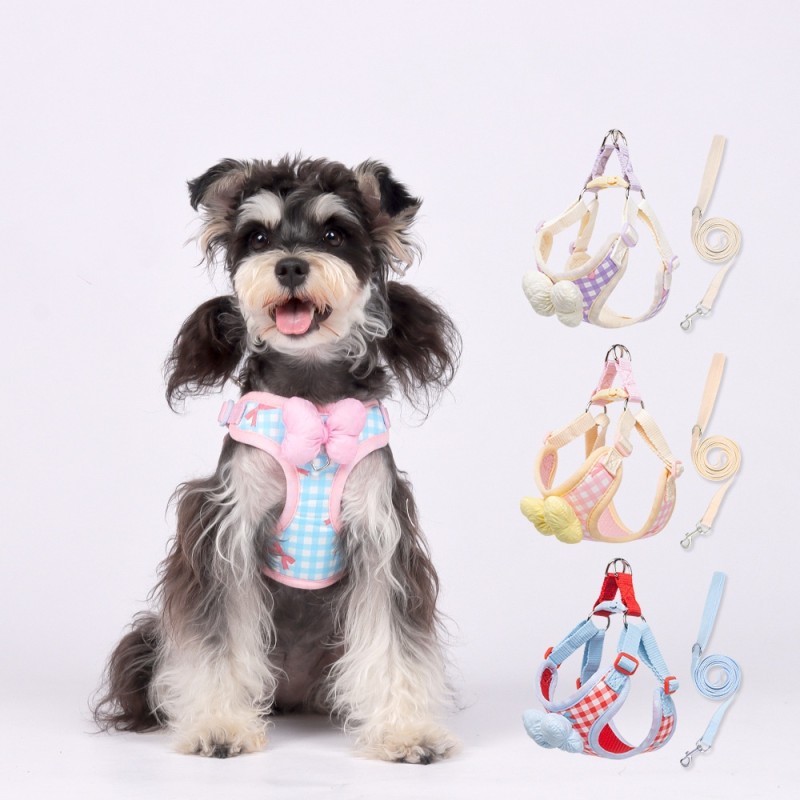 Dog Harness Factory - OEM Outdoor Adjustable Bow Plaid