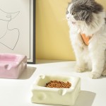 猫碗厂家-草莓抬高粉色倾斜