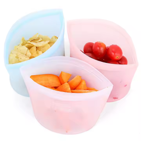 Silicone Food Bag Supplier - 500ML Fresh Keeping Reusable Ziplock Holder