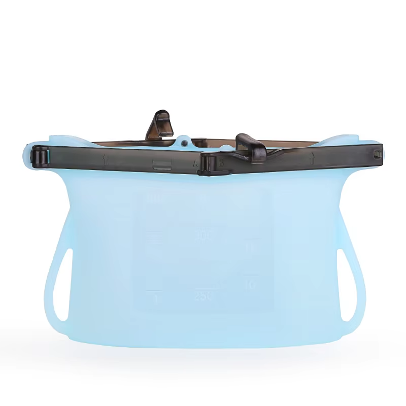 Silicone Food Bag Supplier - 500ML Reusable Snap Lock Snacks Marinades