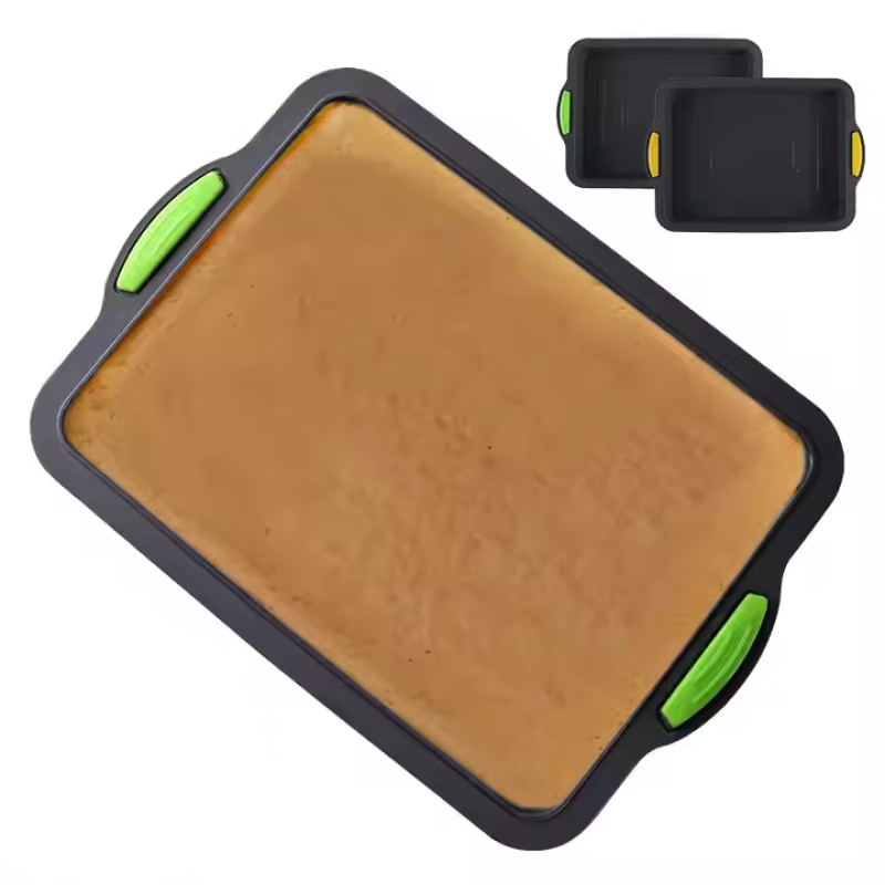 Square Cake Pan Factory - Silicone Brownie Bakeware Non-Stick Non-Slip