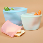 硅胶食品袋供应商-500毫升保鲜可重复使用拉链架