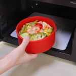 硅胶食品容器供应商-环保微波炉安全披萨盒