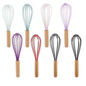 Hand Whisk Manufacturer - Egg Cream Beater Wooden Handle Manual Stirrer