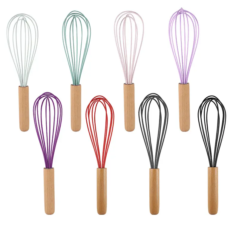 Hand Whisk Manufacturer - Egg Cream Beater Wooden Handle Manual Stirrer