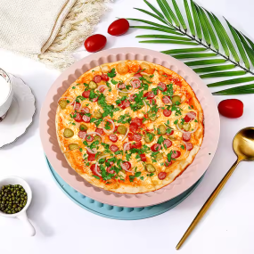 Pizza Mold Manufacturer - Non Stick Round Silicone Baking Pan Flat Tray