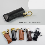 打火机盒供应商-手工定制LOGO皮革保护架