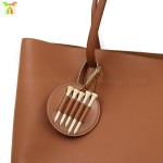 PU Golf Tee Tag Manufacturer - Round Personalized Man-made Leather Holder