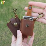 打火机包厂家-手工翻盖口袋腰带环打火机套