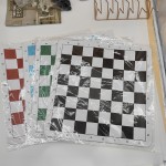 儿童象棋套装厂家-便携PU皮革42厘米比赛旗