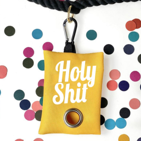 狗拾便袋分配器厂家-可爱Holy Shit废物袋用于牵引绳