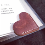 Leather Bookmark Supplier - Vintage Heart Shape Cute Reader Teacher Gift