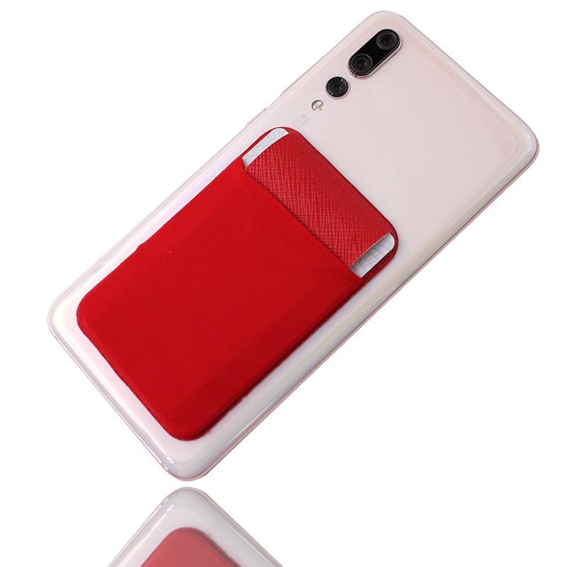 Phone Card Holder Supplier - Lycra Adhesive Stick on Credit Card Wallet