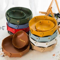 Valet Tray Supplier - Modern European-American Style Faux Leather Multi-Angle