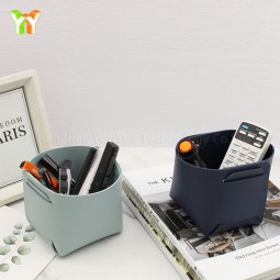 Pencil Container Supplier - Leather Pen Holder Makeup Brush Organizer Box
