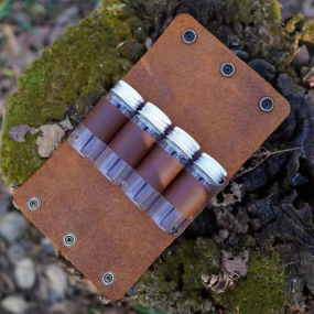 Leather Spice Kit Manufacturer - Genuine Outdoor Camping Seasoning Storage Bag