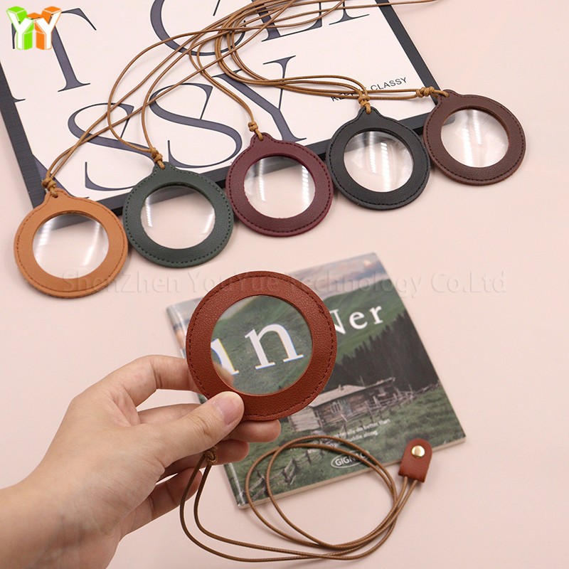 Magnifying Glass Case Factory - Portable PU Leather Necklace Lanyard Holder