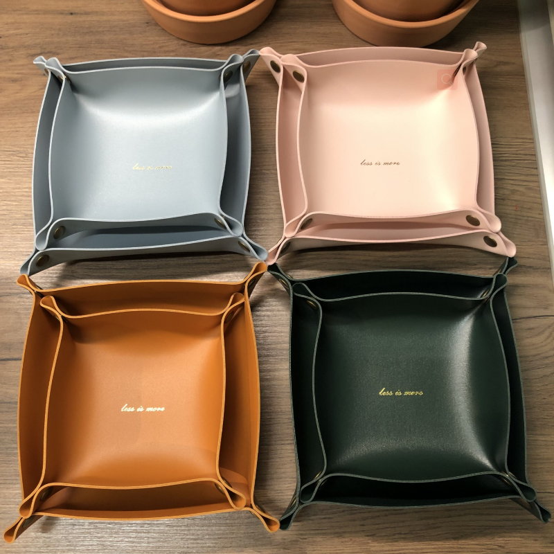 Storage Tray Supplier - Fashion Leather Key Jewelry Box Desk Organizer