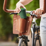 Bike Cup Holder Supplier - PU Leather Handlebar Water Bottle Coffee Sleeve
