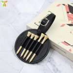 PU Golf Tee Tag Manufacturer - Round Personalized Man-made Leather Holder