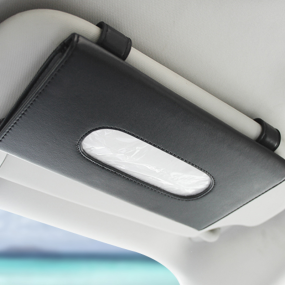 Car Tissue Holder Supplier - PU Leather Visor Box Backseat Case Tools