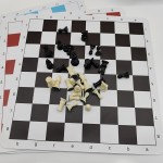 儿童象棋套装厂家-便携PU皮革42厘米比赛旗