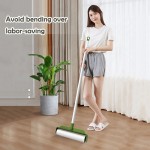 粘毛器供应商-宽绿色可重复使用便携长柄地毯