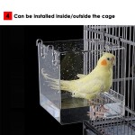 Bird Feeder Box Supplier - 360 Degree View Acrylic Hanging Cage Budgies