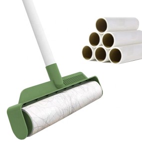 Pet Hair Remover Supplier - Green Clothes Floor Portable Sticky Long Handle