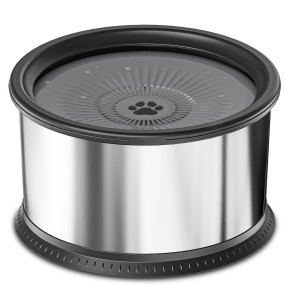 Dog Water Bowl Supplier - Wholesale 3.5L Stainless Steel No Spill Grey