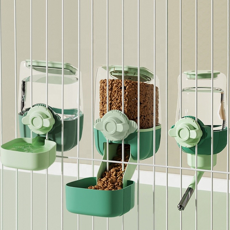 Pet Cage Feeder Supplier - 3 Pieces Automatic Hanging Food Water Bowls