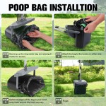 Dog Pooper Scooper Factory - New Arrival Large Bag Attachment Portable Lid