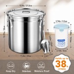 Pet Food Container Supplier - Stainless Steel Airtight 38LB Locking Lid