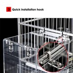 Bird Feeder Box Supplier - 360 Degree View Acrylic Hanging Cage Budgies