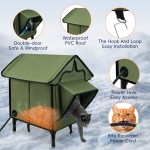 Cat House Factory - Insulated Elevated Waterproof Heated Outdoor Shelter