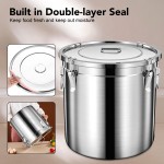Pet Food Container Supplier - Stainless Steel Airtight 38LB Locking Lid